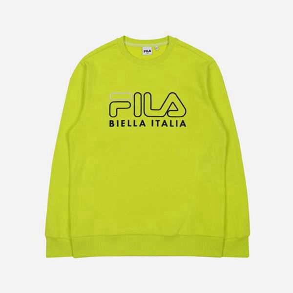 Sudaderas Fila Mujer Amarillo - 3D Logo Embroidered - España 214970JKD